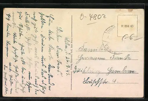 AK Bad Bibra, Teilansicht mit Kirche