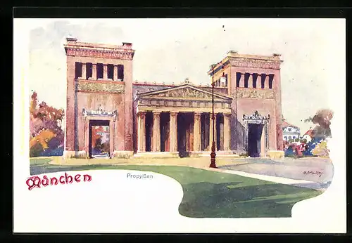 Künstler-AK München, Propyläen