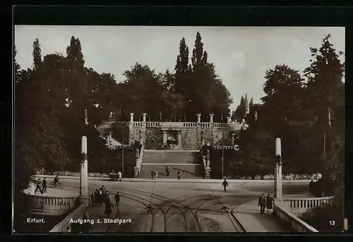 AK Erfurt, Aufgang zum Stadtpark