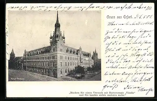 AK Erfurt, Haupt-Postamt
