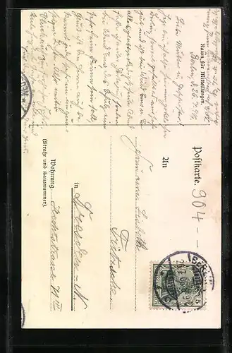 Künstler-AK Nürnberg, Jubiläums-Landesausstellung 1906, Fahnen