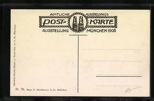 AK München, Ausstellung 1908, Halle I