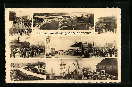 AK Hannover, Deutsche Industrie-Messe 1954 - Ansichten vom Messegelände