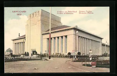 AK Gent, Ausstellung 1913 - Pavillon von Deutschland