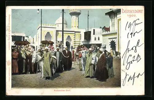 AK Düsseldorf, Gewerbe- und Industrie-Ausstellung 1902 - Arabisches Dorf
