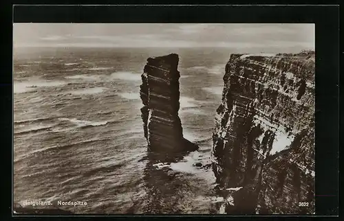 AK Helgoland, Nordspitze aus der Vogelschau