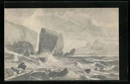 Künstler-AK Helgoland, Helgoland in alter Zeit