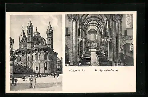 AK Cöln a. Rh., St. Apostel-Kirche