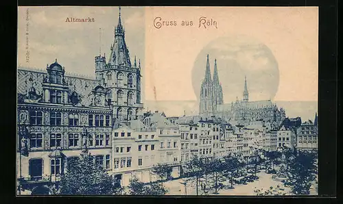 AK Köln a. Rh., Altmarkt von oben gesehen