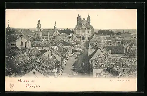 AK Speyer, Ortsansicht vom Altpörtel
