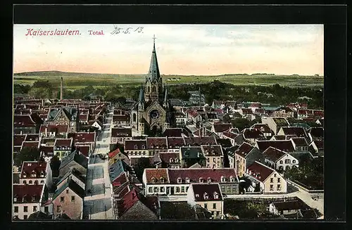 AK Kaiserslautern, Totalansicht, Totalansicht aus der Vogelschau