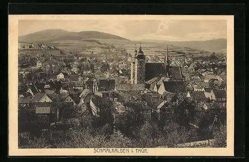 AK Schmalkalden i. Thür., Ortsansicht mit Kirche