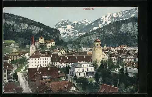 AK Feldkirch, Gesamtansicht mit Kirche
