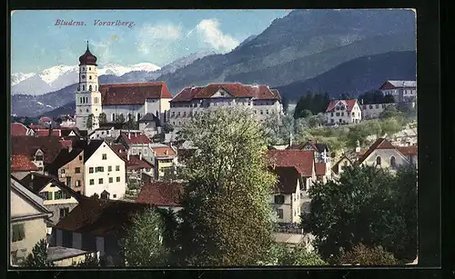 AK Bludenz, Gesamtansicht mit Kirche