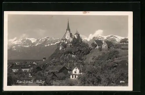 AK Rankweil, Ortsansicht mit Kirche
