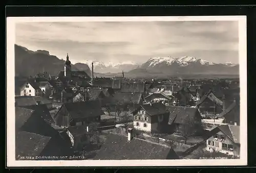 AK Dornbirn, Ortsansicht mit Säntis
