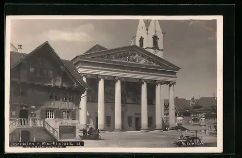 AK Dornbirn, Marktplatz mit Weinstube Rotes Haus