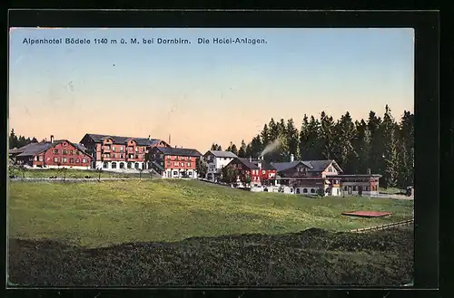 AK Dornbirn, Alpenhotel Bödele mit Hotel-Anlagen