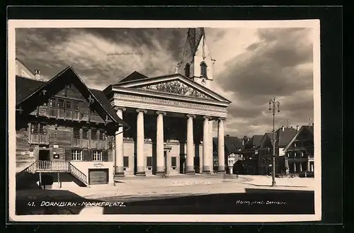 AK Dornbirn, Marktplatz mit Weinstube Rotes Haus