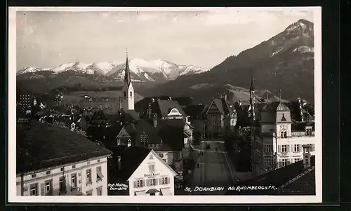 AK Dornbirn, Ortsansicht mit Rhombergstrasse