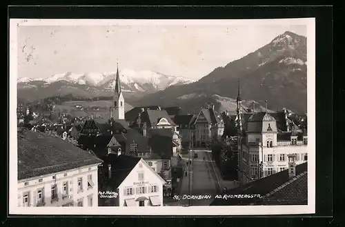 AK Dornbirn, Ortsansicht mit Rhombergstrasse