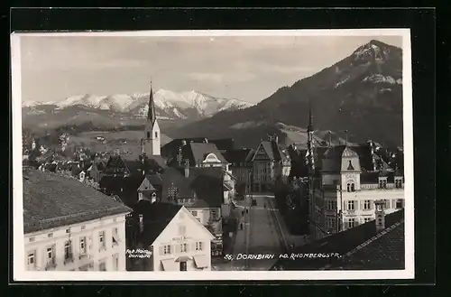 AK Dornbirn, Ortsansicht mit Rhombergstrasse