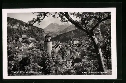 AK Feldkirch, Ortsansicht g. Gurtisspitze