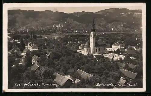 AK Höchst, Ballonaufnahme der Stadt