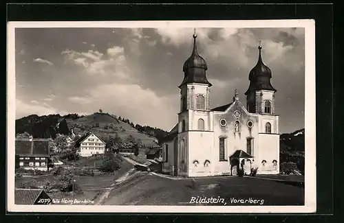 AK Bildstein, Ortspartie mit Kirche