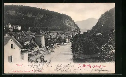 AK Feldkirch, Flusspartie mit Illbrücke