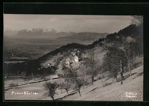 AK Fluh, Ortsansicht mit Umgebung