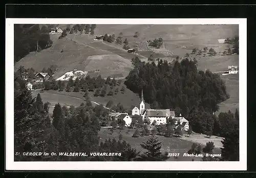 AK St. Gerold im Gr. Walsertal, Panorama mit Kirche