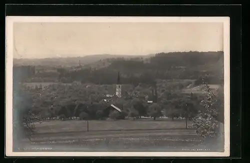 AK Hörbranz, Ortspartie mit Kirche