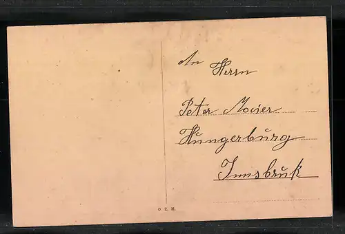 AK Feldkirch, Ortsansicht im Abendrot