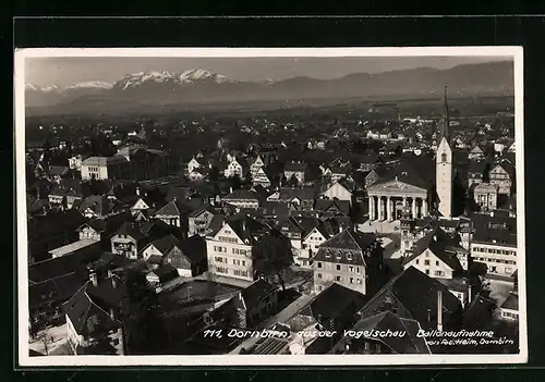 AK Dornbirn, Ballonaufnahme der Stadt