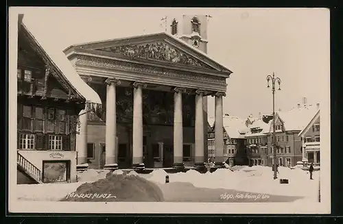 AK Dornbirn, Partie am Marktplatz im Winter
