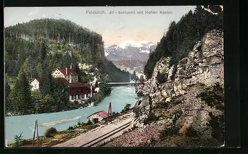 AK Feldkirch, Ill-Schlucht mit Hohen Kasten