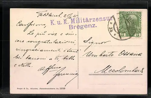 AK Feldkirch, Partie mit Schattenburg und neuem Schiesstand