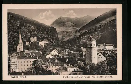 AK Feldkirch, Ortsansicht von der neuen Ardetzenbergstrasse