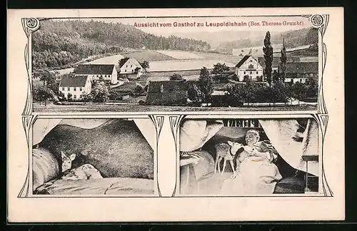 AK Leupoldishain, Aussicht vom Gasthof, Bes.: Therese Grumbt