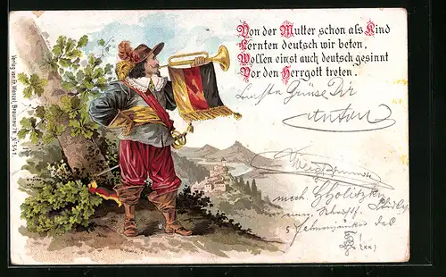 AK Tompeter schaut ins Tal hinunter