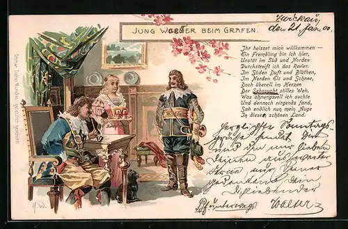 AK Behüt Dich Gott!, Jung Werner beim Grafen