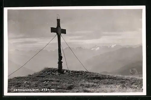 AK Sonnwendjoch mit Gipfelkreuz