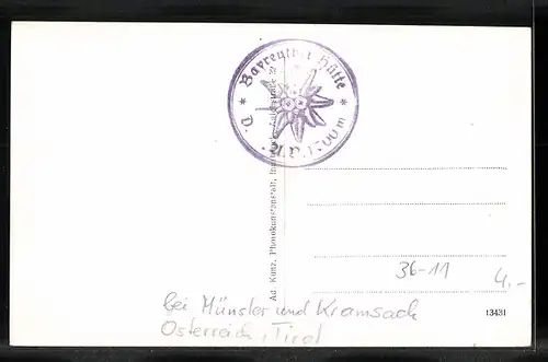 AK Sonnwendjoch mit Gipfelkreuz