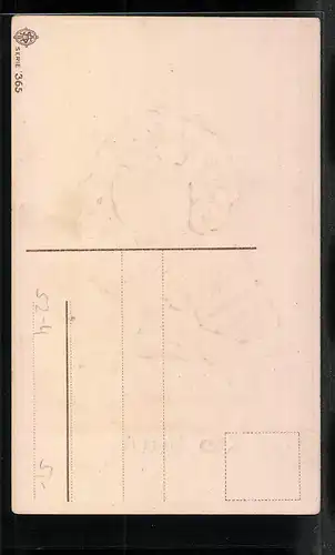 Lithographie Glaube - Kleines Mädchen mit Kreuz in den Händen