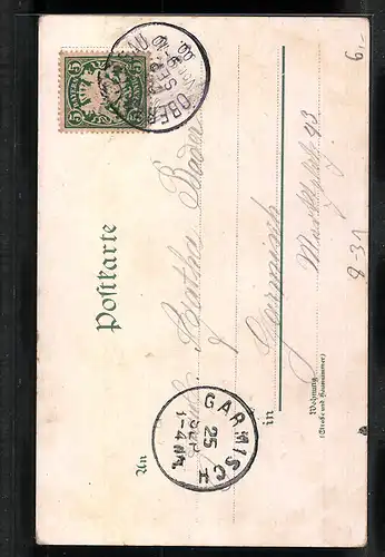 AK Oberammergau, Herrgottschnitzer bei der Arbeit