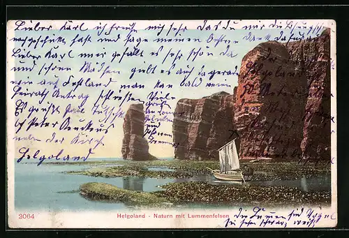 AK Helgoland, Naturn mit Lummenfelsen