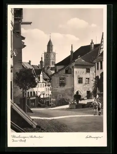 AK Überlingen /Bodensee, Strassenpartie im Dorf