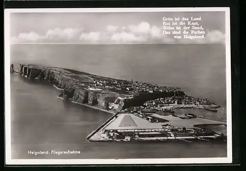 AK Helgoland, Fliegeraufnahme der Insel