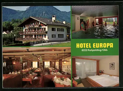 AK Ruhpolding /Obb., Hotel Europa, Obergschwendter Strasse 17